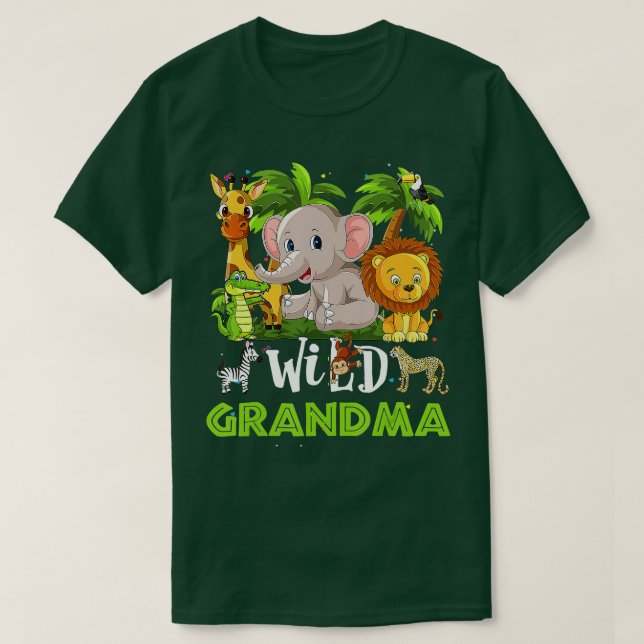 Camiseta Abuela del zoológico salvaje Ani de la Selva Safar (Diseño del anverso)