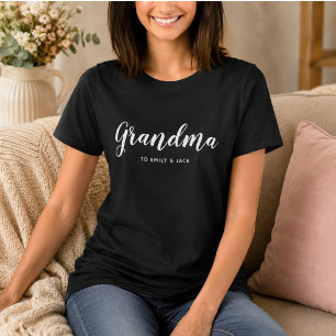 Camiseta abuela Día de la abuela nombres de los niños de m