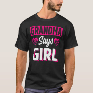 Camiseta Abuela dice que el Chica cute género revela el equ