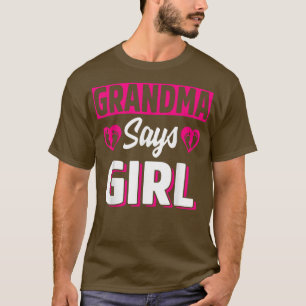 Camiseta Abuela dice que el Chica cute género revela el equ