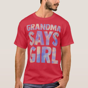 Camiseta abuela dice que el género chica revela el anuncio 