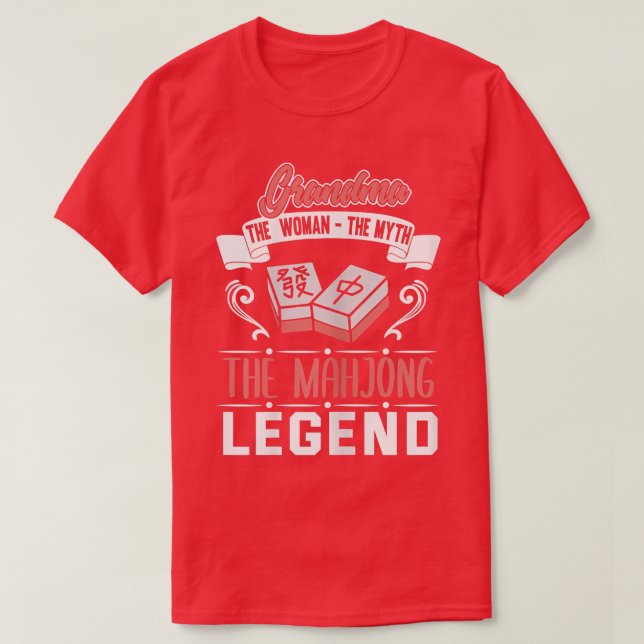 Camiseta Abuela divertida de Mahjong Abuela china  (Diseño del anverso)