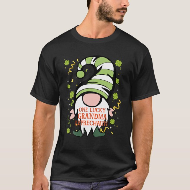 Camiseta Abuela divertida familia de gnome afortunada del d (Anverso)