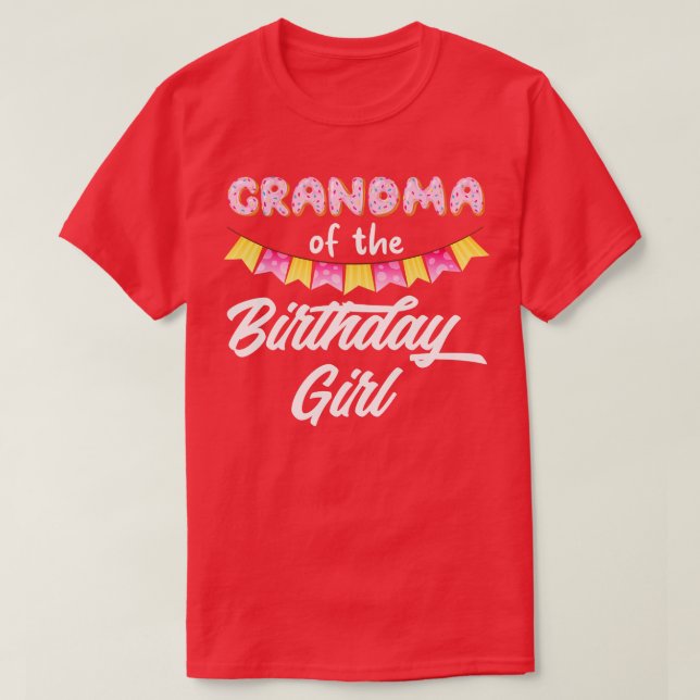 Camiseta Abuela Donut Del Chica De Cumpleaños (Diseño del anverso)