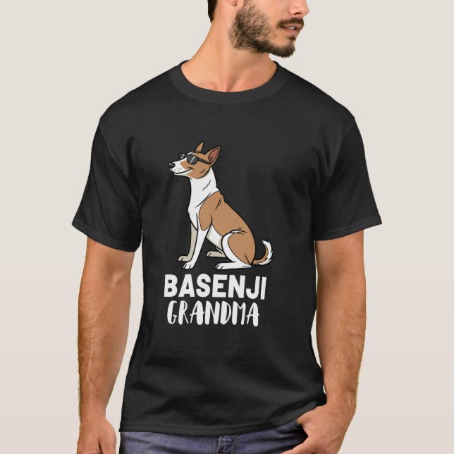 Camiseta Abuela dueña de perro Basenji (Anverso)
