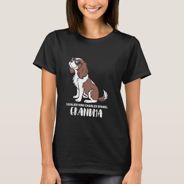 Camiseta Abuela dueña de perro Cavalier King Charles Spanie (Anverso)