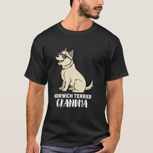Camiseta Abuela dueña de perro Norwich Terrier (Anverso)