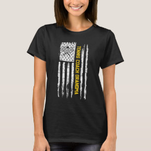 Camiseta Abuela entrenadora de tenis orgullosa bandera amer