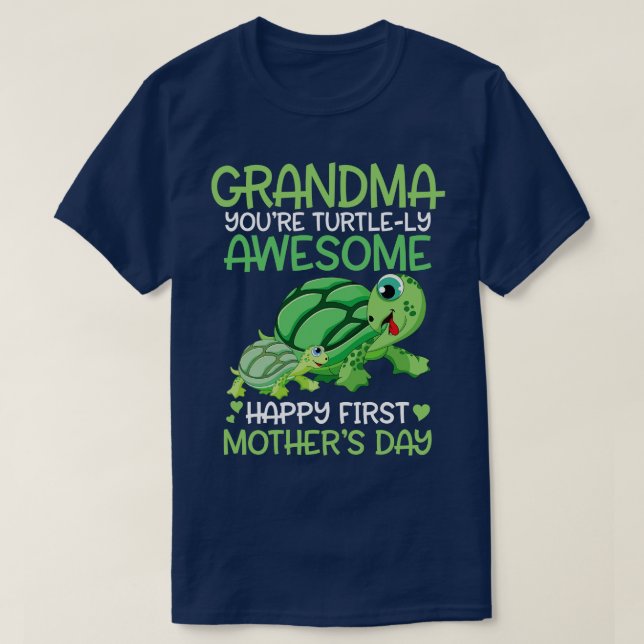 Camiseta Abuela, eres increíblemente feliz nuestra primera  (Diseño del anverso)