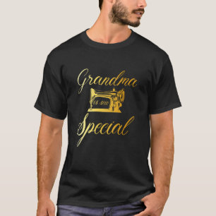 Camiseta Abuela es coser especial linda abuela máquina de c