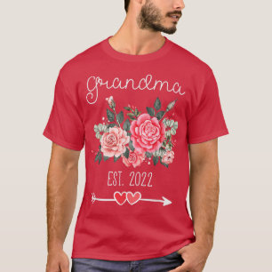 Camiseta Abuela Est 2022 Invitación de embarazo Floral Pre