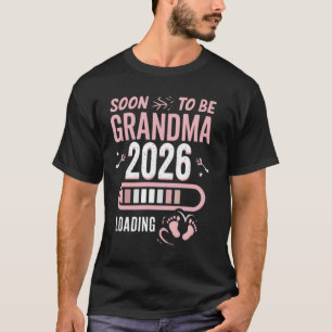 Camiseta Abuela Est 2026 Ascendida a Cargando Pronto a Ser