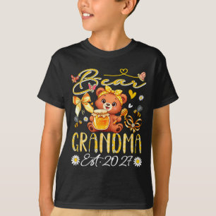 Camiseta Abuela Est 2027 Corbata de Lazo Floral Día de la M