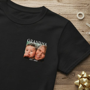 Camiseta Abuela establecida con fuente divertida y negrita 