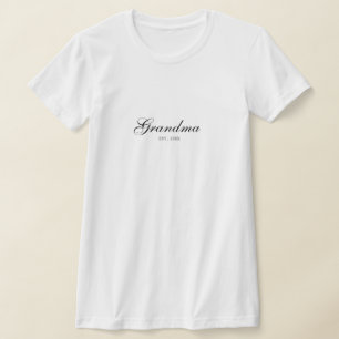 Camiseta Abuela establecida guion elegante negro
