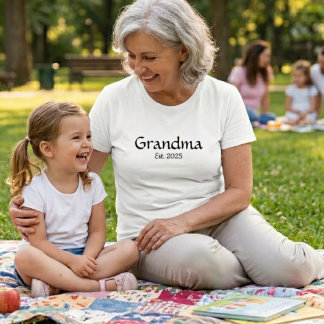 Camiseta Abuela Estableció Nuevo Regalo para Abuela