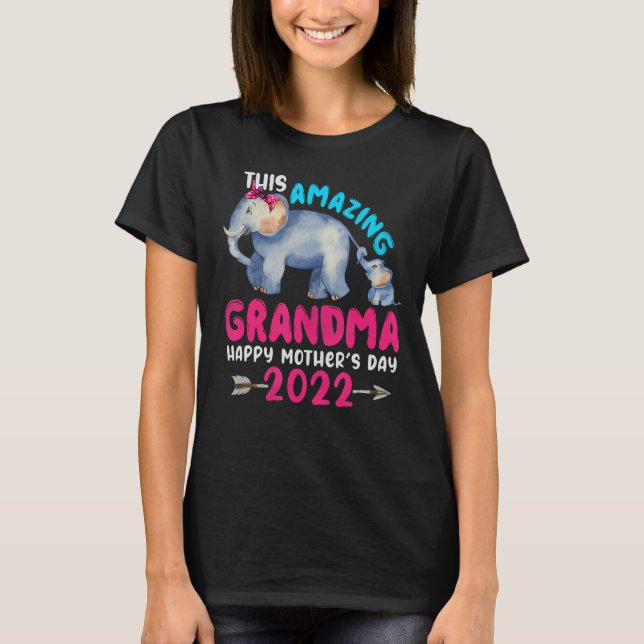 Camiseta Abuela feliz Día de la Madre 2022 dulce mamá elefa (Anverso)