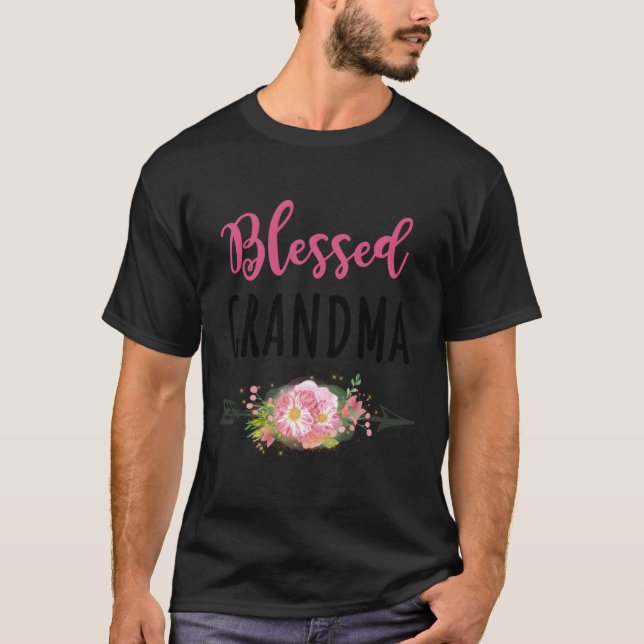 Camiseta Abuela floral de la abuela bendita (Anverso)