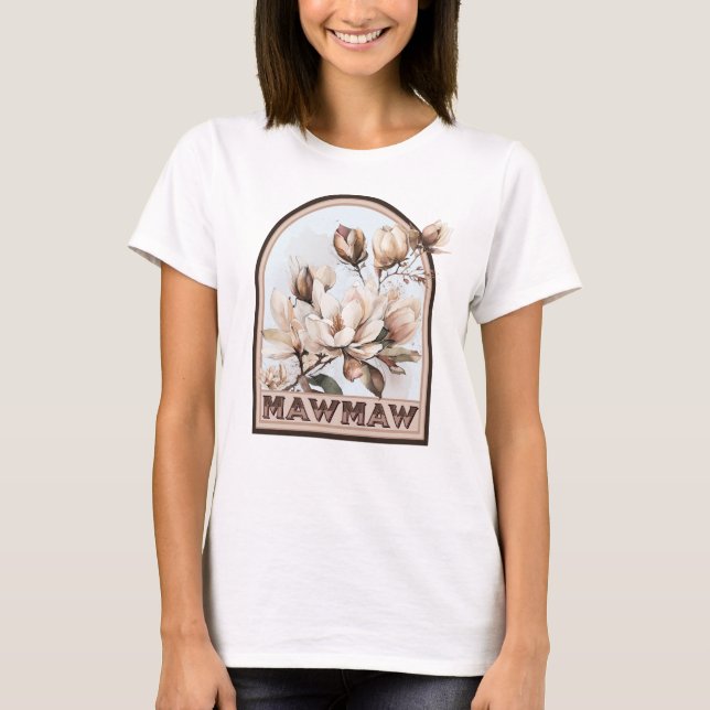 Camiseta Abuela floral mawmaw vintage (Anverso)