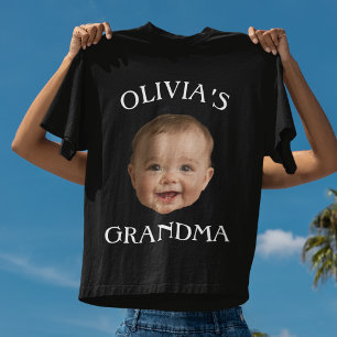 Camiseta Abuela Foto Personalizada de Bebé   Nombr