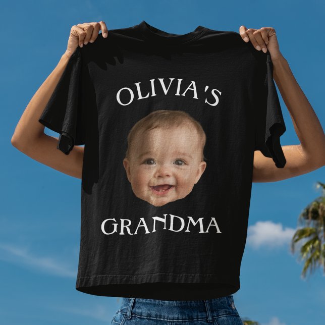 Camiseta Abuela Foto Personalizada de Bebé | Nombr (Subido por el creador)