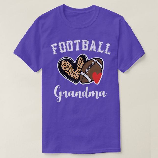 Camiseta Abuela futbolera leopardo corazón  (Diseño del anverso)