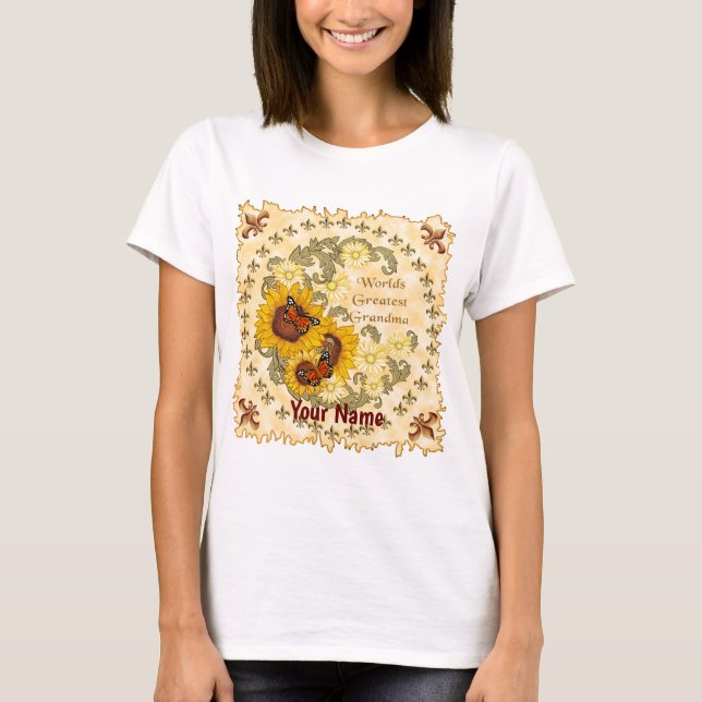 Camiseta Abuela girasol (Anverso)
