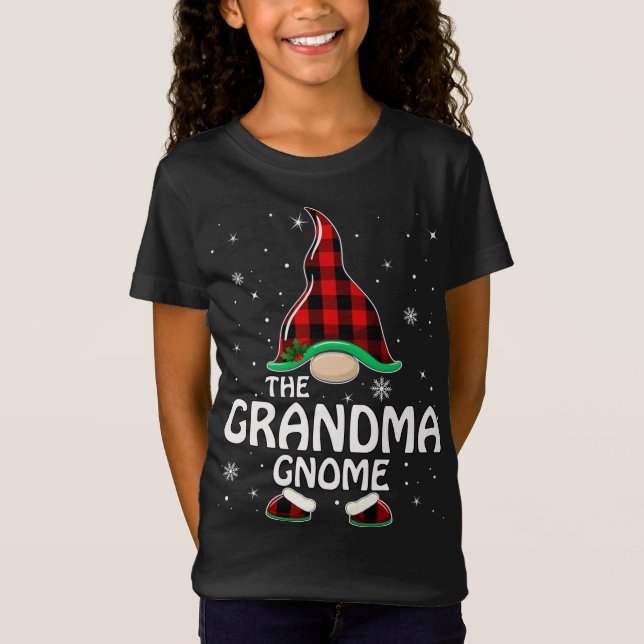 Camiseta Abuela Gnome Búfalo Jugar a la Familia Cristo (Anverso)