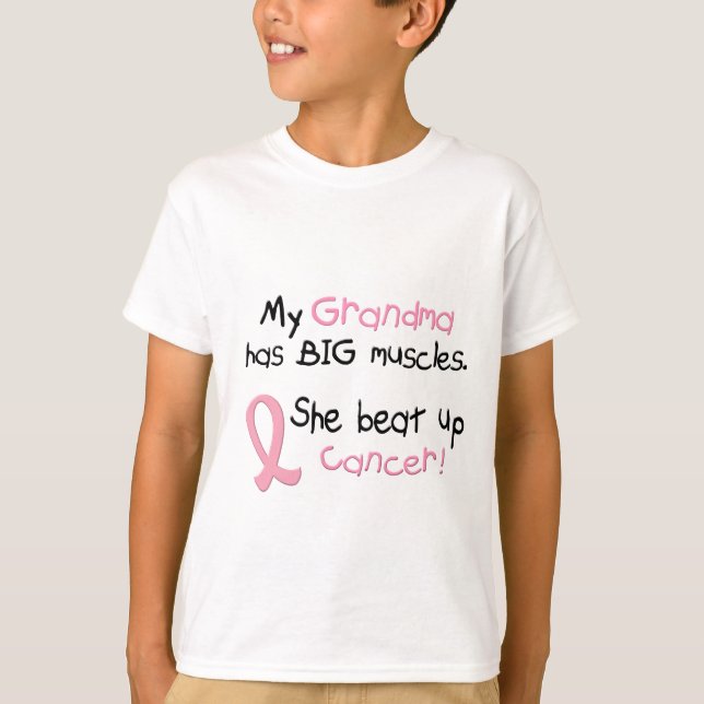 Camiseta Abuela GRANDE de los MÚSCULOS 1,1 del cáncer de (Anverso)