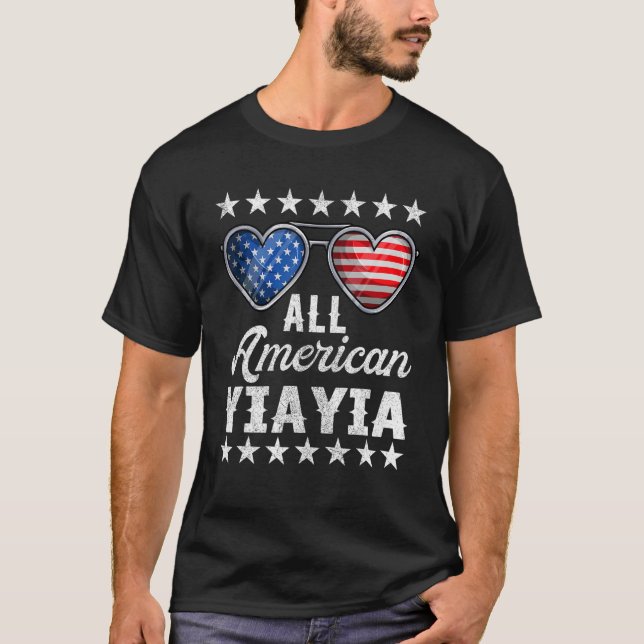Camiseta Abuela Griega 4 De Julio Mujeres Estadounidenses (Anverso)