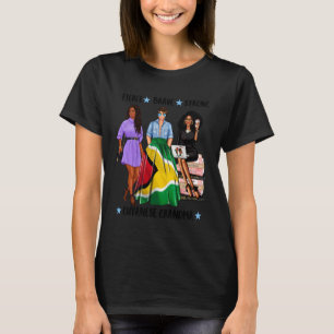 Camiseta Abuela Guyanesa Afro Fuerte Latina Bandera De Guya