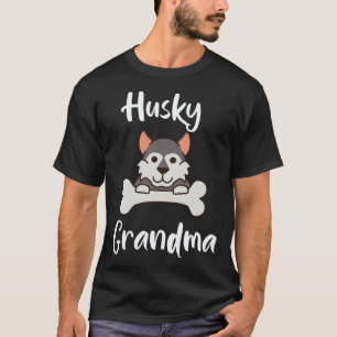 Camiseta Abuela Husky Lindo Mujeres Mamá Perro