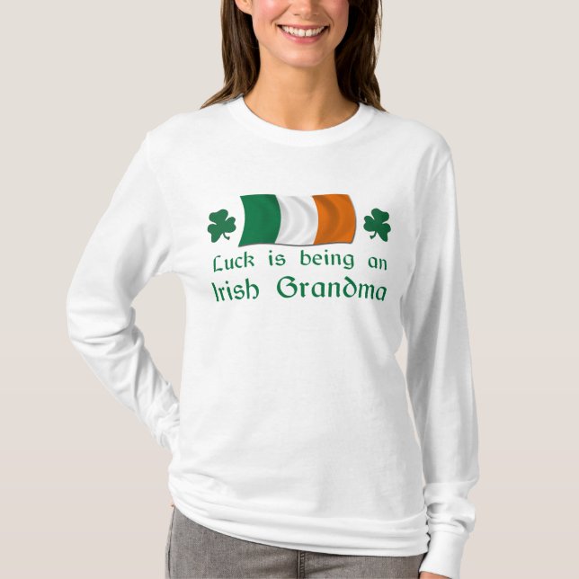 Camiseta Abuela irlandesa afortunada (Anverso)