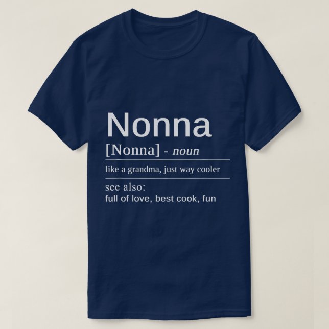 Camiseta Abuela italiana no abuela mejor abuela italiana no (Diseño del anverso)