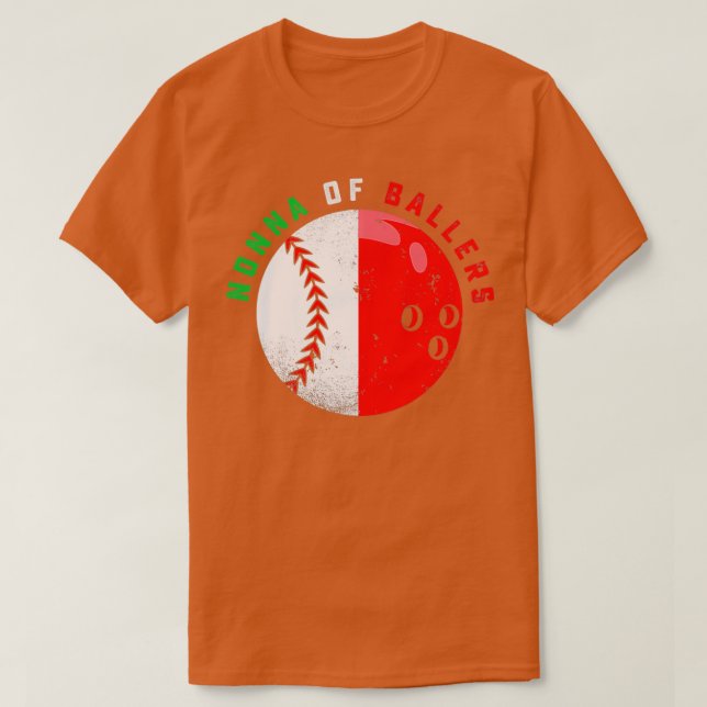 Camiseta Abuela italiana Nonna Baseball Bowler T (Diseño del anverso)