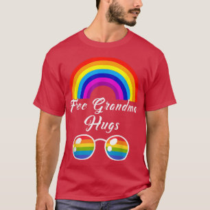 Camiseta Abuela libre abraza a LGBT lentes de sol arcoiris
