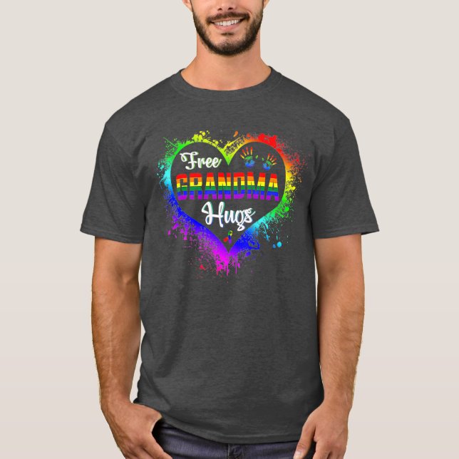 Camiseta Abuela libre abraza el orgullo gay arcoiris del co (Anverso)