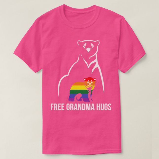 Camiseta Abuela libre abraza orgullo gay LGBT mujeres arcoi (Diseño del anverso)