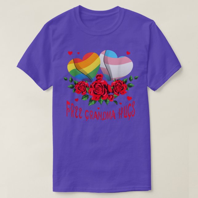 Camiseta Abuela libre abraza orgullosa bandera LGBT florien (Diseño del anverso)