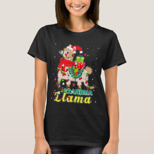 Camiseta Abuela Llama Lleva Gorro de Santa Ropa de Dormir d