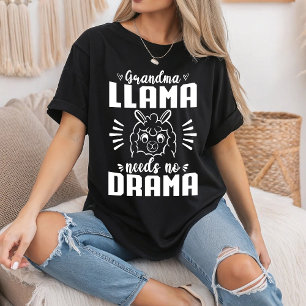Camiseta Abuela Llama No Necesita Drama Cumpleaños de Llama