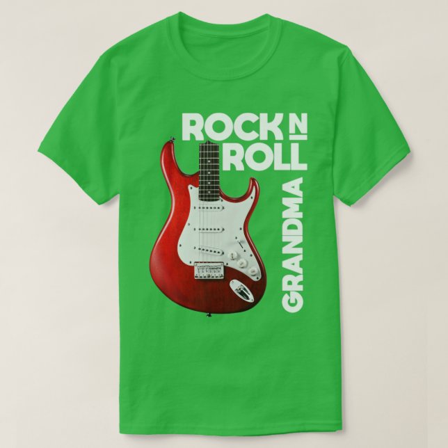 Camiseta Abuela Love Rock y Roll Funny TShirt (Diseño del anverso)