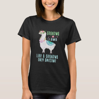 Camiseta Abuela Mallama Como Una Abuela Sólo Una Llama Incr