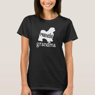 Camiseta Abuela maltesa linda abuela de perro maltesa
