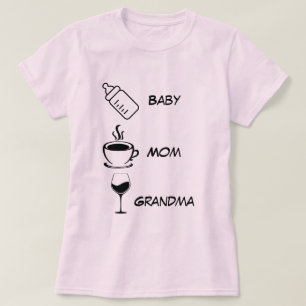 Camiseta Abuela Mamá Personalizar bebé Nombre bebe gracioso