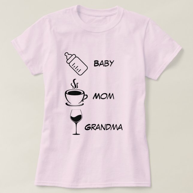 Camiseta Abuela Mamá Personalizar bebé Nombre bebe gracioso (Diseño del anverso)