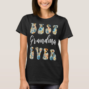 Camiseta Abuela Más Grande Siempre Lindo Flores Retro Flora