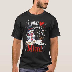 Camiseta Abuela Me Encanta Ser Una Familia De Nieve Mimi