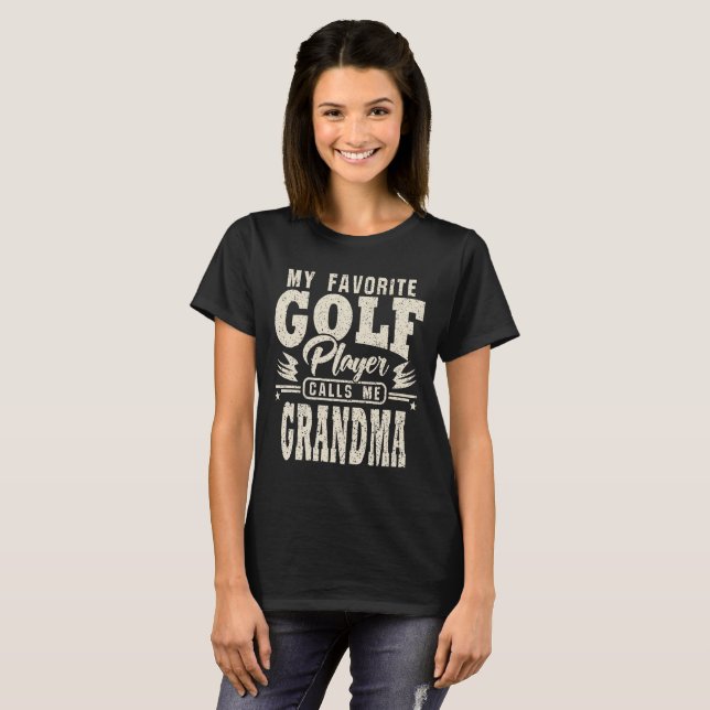 Camiseta Abuela Mi jugador favorito de golf me llama (Anverso completo)