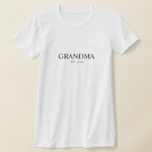 Camiseta Abuela moderna elegante negra